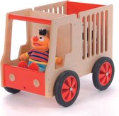 Houten speelgoed vrachtwagen voor dierentransport