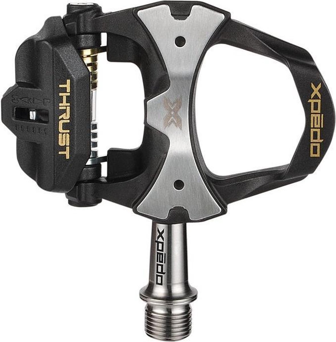 Xpedo Thrust ti Pedalen zwart/zilver