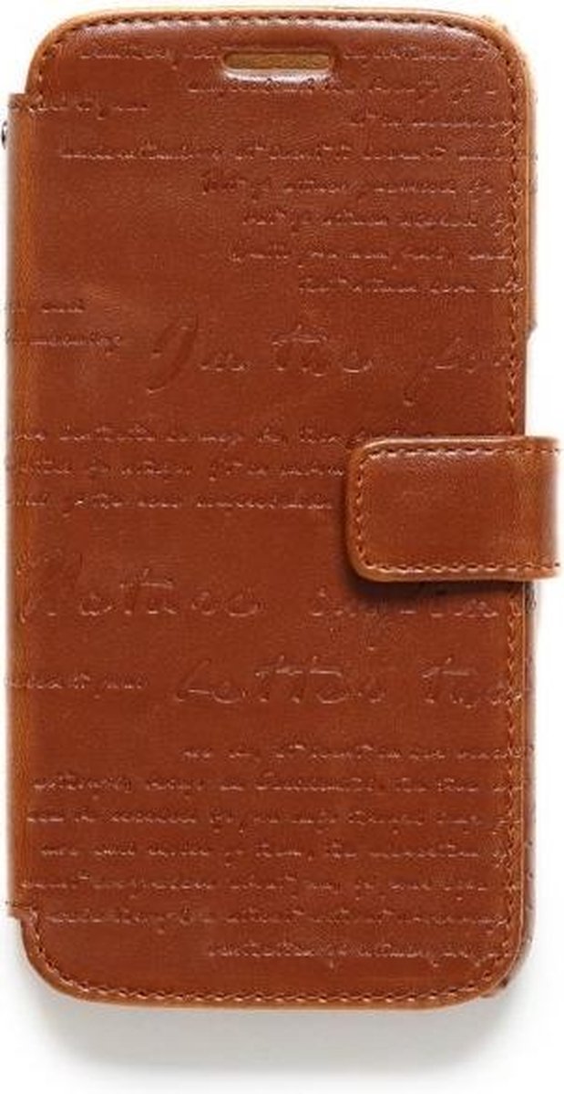 Zenus hoesje voor Samsung Galaxy S6 Lettering Diary - Brown