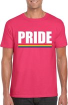 Gay Pride t-shirt roze Pride heren - LGBT/ Homo shirts M