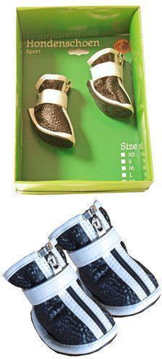 Hondenschoenen Sport Zwart/Wit MEDIUM