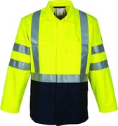 Havep 30012 Korte jas/Vest Fluo Geel/Marine maat 64