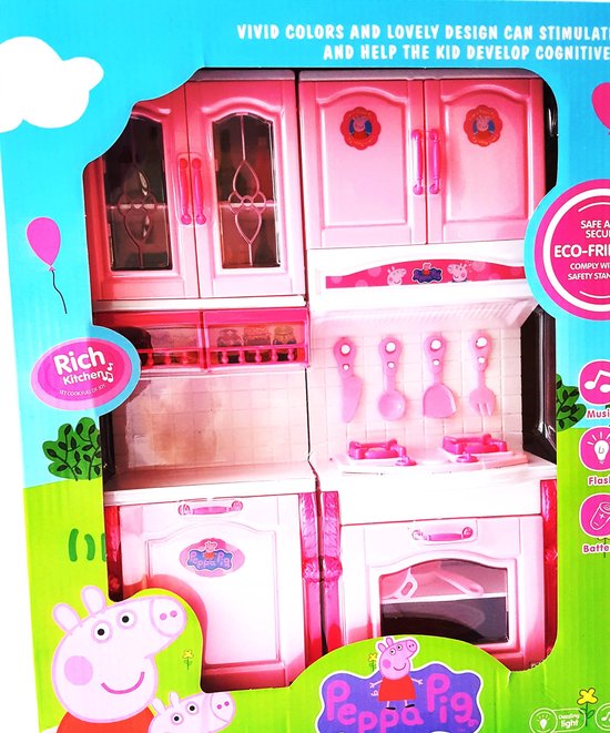 vergiftigen Mexico moeilijk Peppa Pig keukentje speelset met vele accessoires,licht en geluid + 4  figuurtjes | bol.com