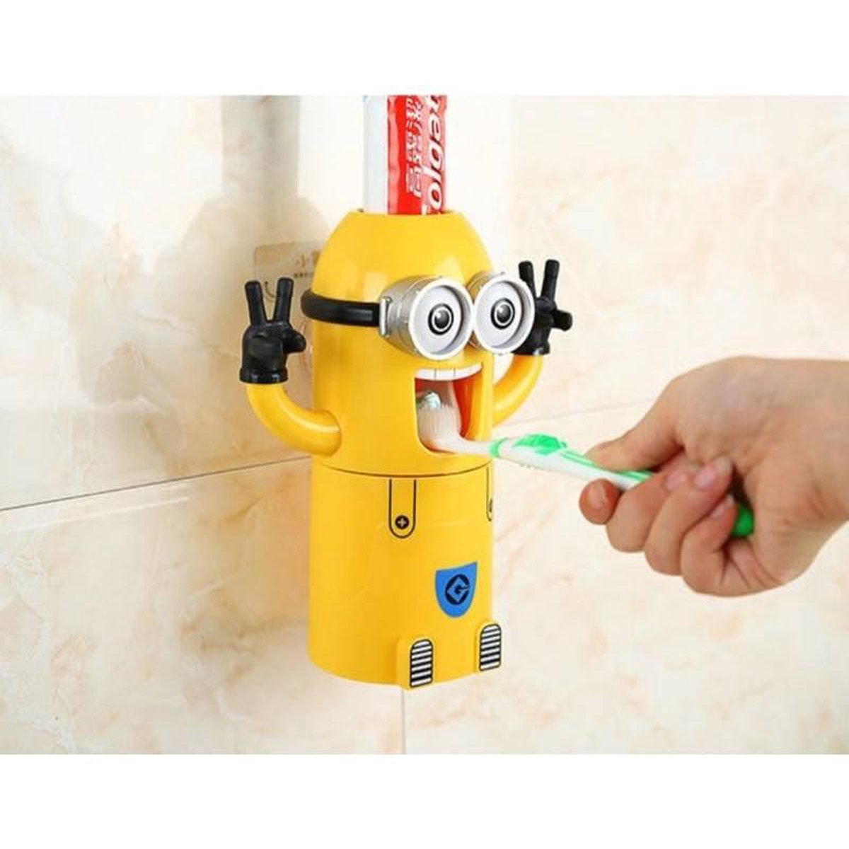 Gloed piek Verandering Minions Tandpasta Dispenser - 2 Oog model | bol.com