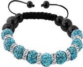 Fako Bijoux® - Armband - Disco Dots - Ring - Turquoise