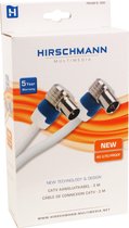 Hirschmann FEKAB 9 - Câble RF - Connecteur CEI (V) - Connecteur CEI (M) - 3 m - coaxial - blanc
