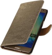 Goud Lace Booktype Samsung Galaxy A7 Wallet Cover Cover
