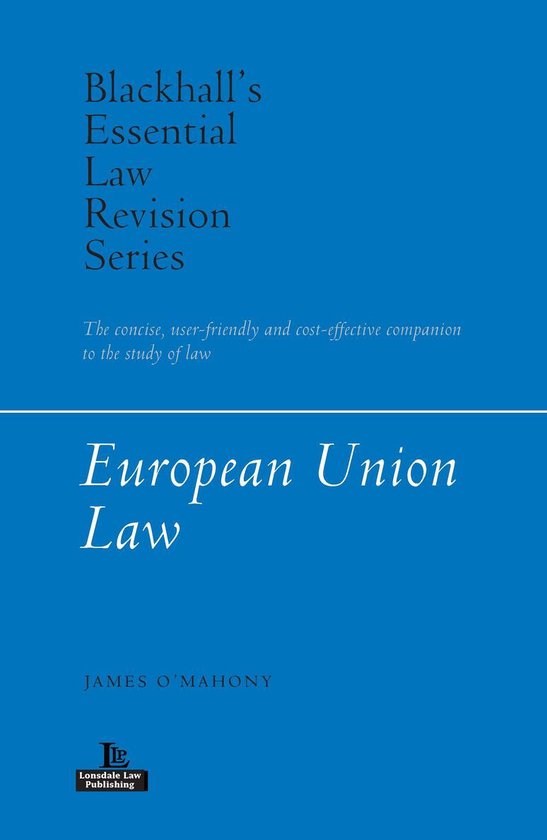 Blackhall’s Essential Law Revision Series - European Union ... - cover