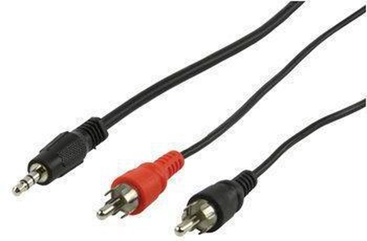 HQ Basic Audio Kabel 3.5mm Mannelijk - 2x Rca Mannelijk 5.00 M