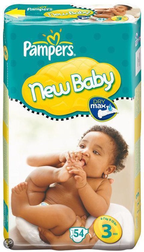 Soldaat emmer Tweede leerjaar Pampers New Baby - Luiers Maat 3 - Voordeelpak 54st | bol.com