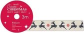 Katoen Kerst Lint (3m) - Rendier - Create Christmas