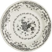 Bitossi Home Rose Bordenset - Ontbijtbord - Zwart - Ø 20,7 cm - 6 stuks - Aardewerk