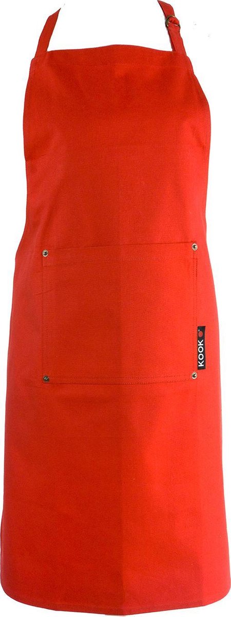Kook schort uni 70 x 90 cm-rood