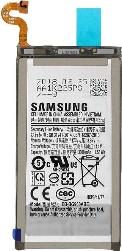 Samsung Galaxy S9 Batterij Origineel EB-BG960ABE 3000mAh | inclusief  gereedschap | bol.com