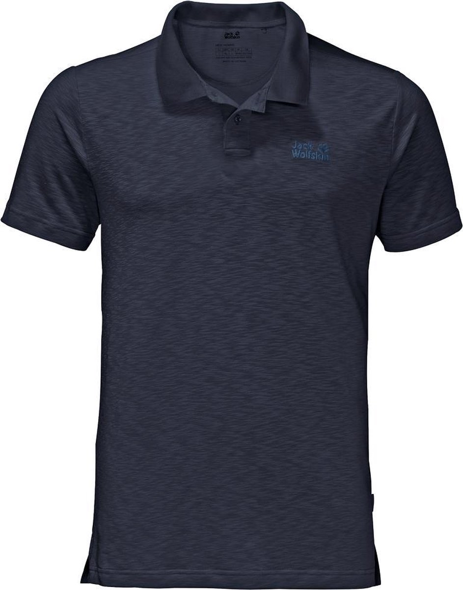 Jack Wolfskin Travel Polo Men Shirt Heren - Night Blue