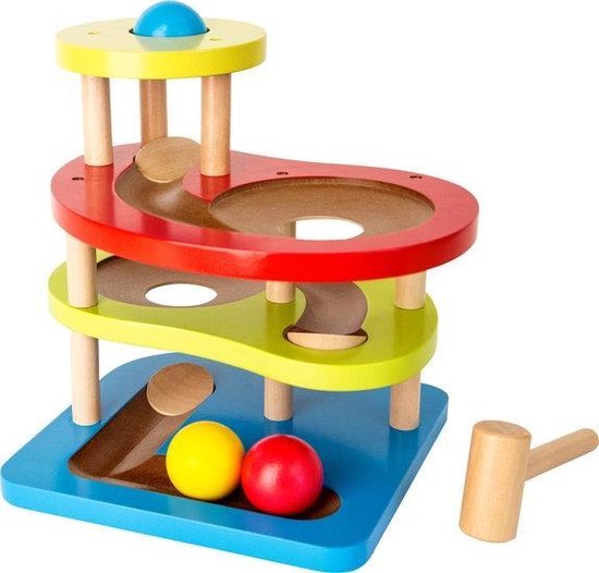Hamerbank met kleuren ballenbaan - Houten speelgoed vanaf 2 jaar | bol.com