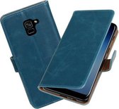 BestCases - Samsung Galaxy A8 Plus 2018 - A730F Pull-Up booktype hoesje blauw