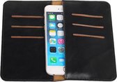 Zwart Pull-up Medium Pu portemonnee wallet voor Apple iPhone 6 / 6s