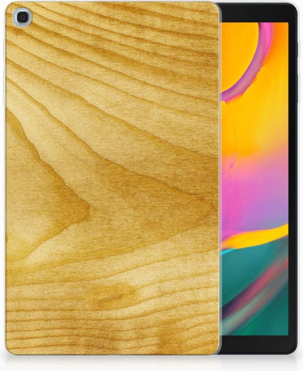 Samsung Galaxy Tab A 10.1 (2019) Silicone Tablet Hoes Licht Hout
