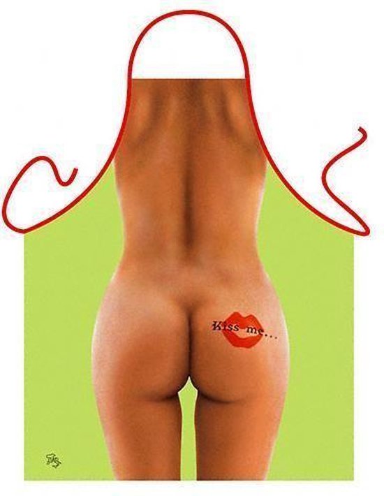 Benza Schort Kiss Me... - Sexy/Leuke/Grappige/Mooie Keukenschort