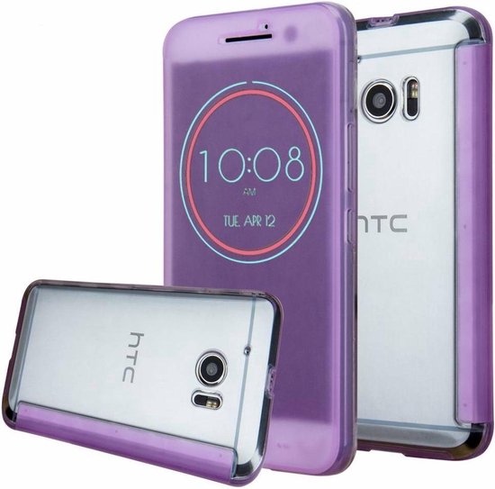 Ice View Smart Fingerproof Cover voor HTC 10 - paars | bol.com