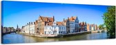 Brugge - Canvas Schilderij Panorama 158 x 46 cm