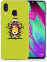 Samsung A40 TPU Silicone Hoesje Design Doggy Biscuit