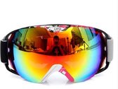 Skibril met lens roze rood evo frame roze / rood / wit X type 1 - ☀/☁