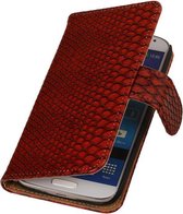 BestCases.nl Rood Slang booktype wallet cover cover voor Samsung Galaxy S5 Active G870