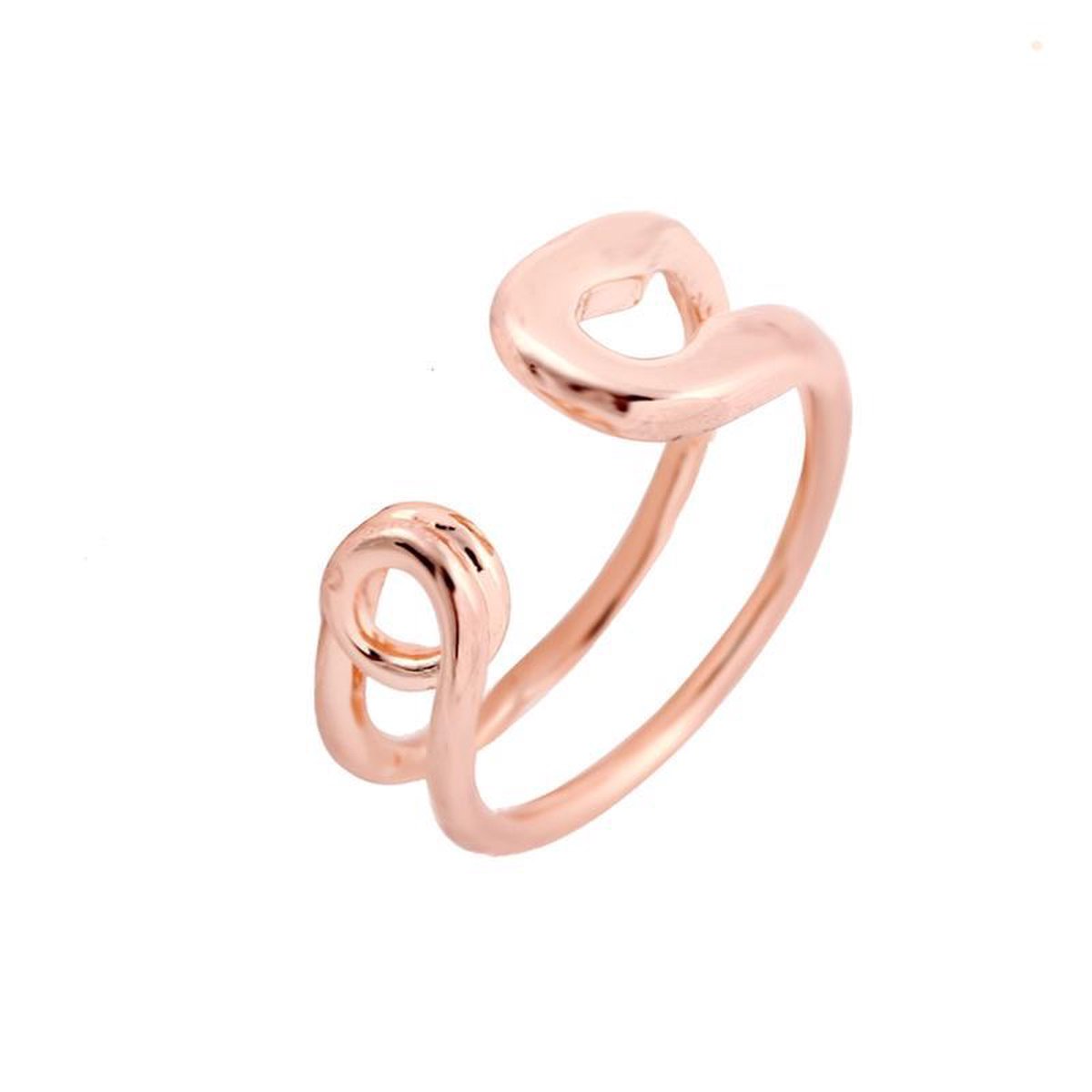 24/7 Jewelry Collection Veiligheidsspeld Ring Verstelbaar - Verstelbare Ring - Róse Goudkleurig - Amodi