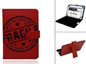 Nextbook Premium 7hd Fragile Print Case, Trendy Hoesje, Kleur Rood, merk i12Cover