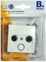 BERKER S1 coax wcd + centraalplaat, inbouw | WIT