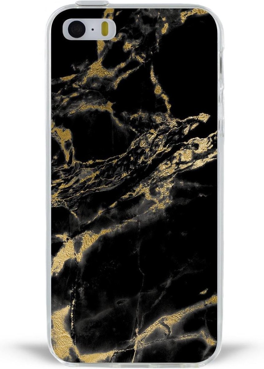 iPhone 5 Black Gold Marble Case