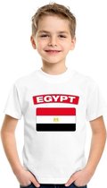 T-shirt met Egyptische vlag wit kinderen 158/164