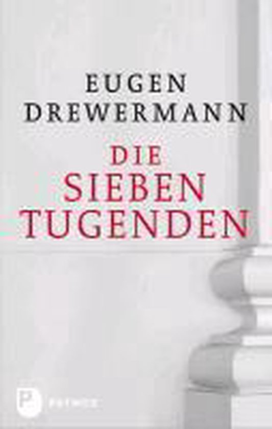 Boek 'Die Sieben Tugenden' van Eugen Drewermann, met een witte zuil op de achtergrond.