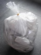 sac poubelle 25 litres - moyen, plastique transparent - 200 pièces
