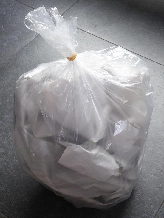 een experiment doen Buskruit Jumping jack afvalzak 25 liter - medium, doorzichtig plastic - 200 stuks | bol.com
