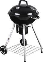 Kogelbarbecue Deluxe 47CM XL - Kogelgrill Houtskoolbarbecue - Ook voor briketten. Inclusief Thermometer - ZWART