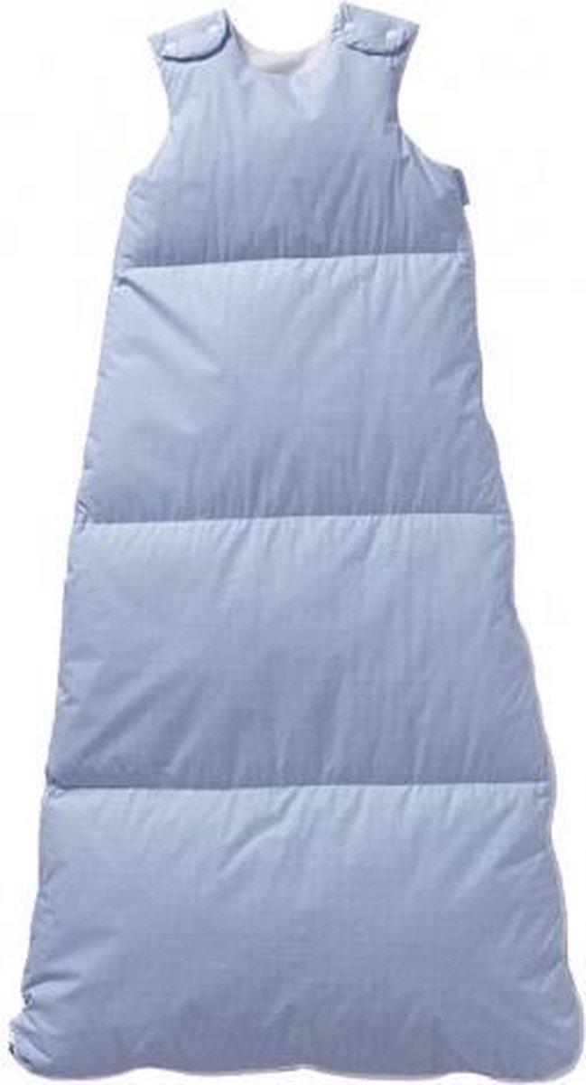 Nicolientje Winterslaapzak dons vichy ruitje - Blauw - 90 cm met gratis omslagdoek!