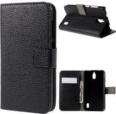 Huawei Ascend Y625 zwart agenda wallet hoesje