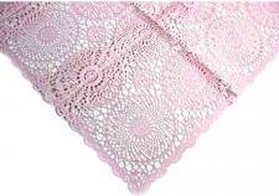 hypotheek Doe alles met mijn kracht klasse HD Collection - Vinyl Crochet Tafelkleed 137 x 180 cm - Zacht roze - Tafelkleed  buiten | bol.com