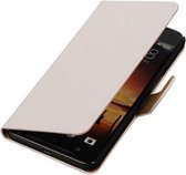 Bookstyle Wallet Case Hoesjes voor HTC One X9 Wit