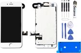 Complete set Voorgemonteerd LCD Scherm voor de iPhone 7 met  gereedschap + tempered glass + plakstrip|Wit/White|AAA+ reparatie onderdeel