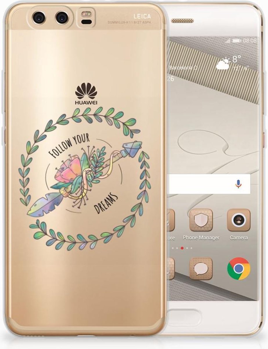 Back Cover voor Huawei P10 Plus Telefoonhoesje met Naam Boho Dreams