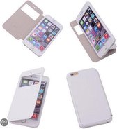 View Cover Wit Apple iPhone 6 Plus TPU BookStyle Hoesjes