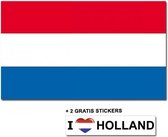 Drapeau néerlandais avec 2 autocollants gratuits des Pays-Bas