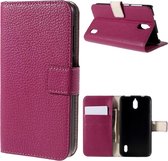 Huawei Ascend Y625 roze agenda wallet hoesje