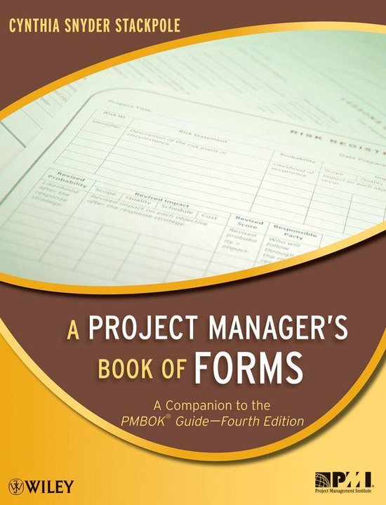 A Project Manager's Book of Forms - cover