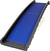 Topmast Loopplank Petwalk Hondenloopplank kunststof 157 x 40 cm - Blauw > 90 Kilo Opvouwbaar - Robuuste anti-slip