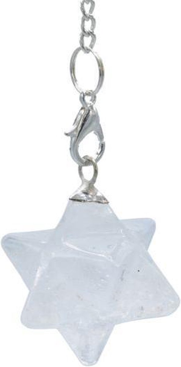 Bergkristal Merkaba chakra pendel achtpuntig - 3 - Edelsteen - M